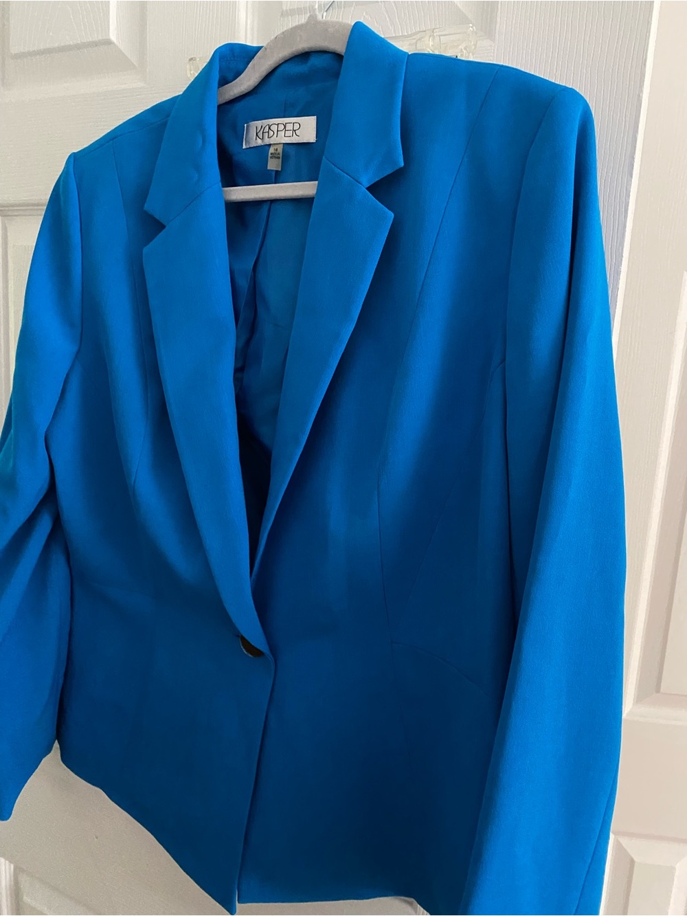 Kasper Women's Vibrant Blue Single-Button Blazer
